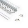 LED PROFILE B süllyesztett 1m  alumínium/tej akril 