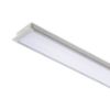 LED PROFILE A süllyesztett 1m  alumínium/tej akril 
