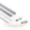 LED PROFILE A süllyesztett 1m  alumínium/tej akril 