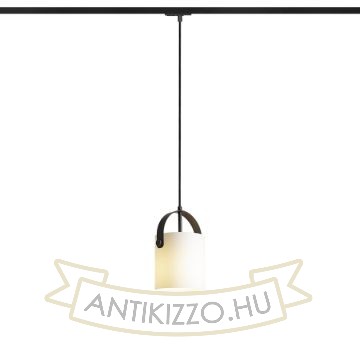 JULIETTA 16 egyfázisú áramkörös sínre  opál üveg/fekete 230V LED E27 15W