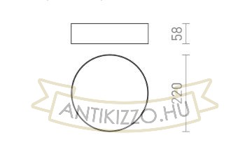 LARISA R 22 DIMM mennyezeti lámpa fekete  230V LED 20W  3000K