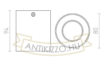 MANTOVA I mennyezeti lámpa matt fekete  230V LED GU10 7W