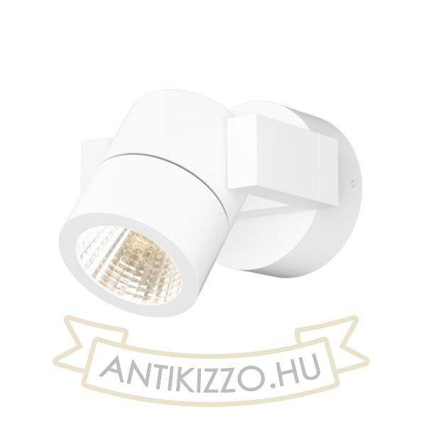 ORIT fali lámpa fehér /alumínium 230V LED 6W 80° IP44  3000K
