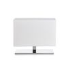 PLAZA S asztali lámpa fehér króm 230V LED E27 15W
