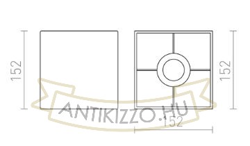 TEMPO 15/15 lámpabúra Polycotton fekete/réz fólia max. 28W