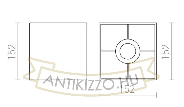 TEMPO 15/15 lámpabúra Polycotton fekete/réz fólia max. 28W