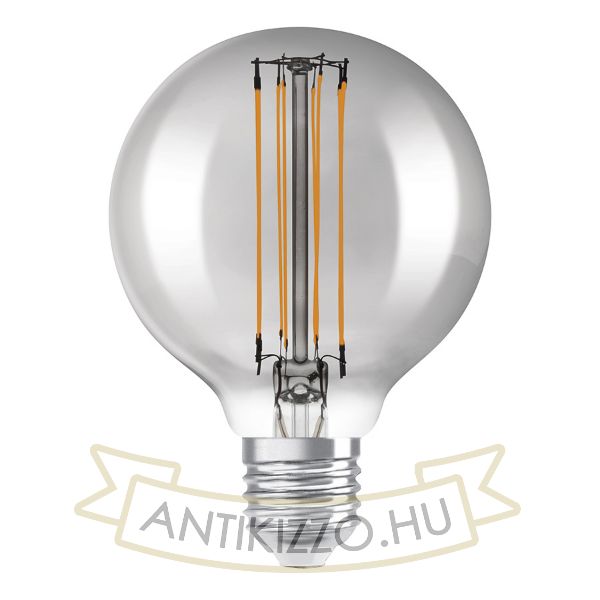 OSRAM Globe 80 DIMM füstös 230V E27 LED EQ42 1800K