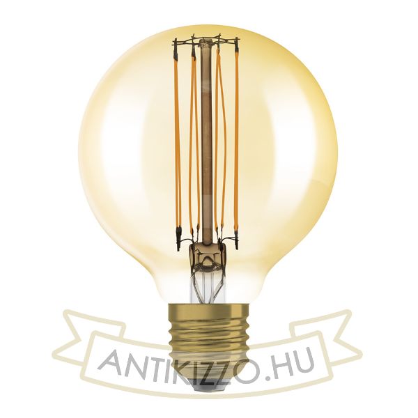 OSRAM Globe 80 DIMM borostyán 230V E27 LED EQ60 2200K