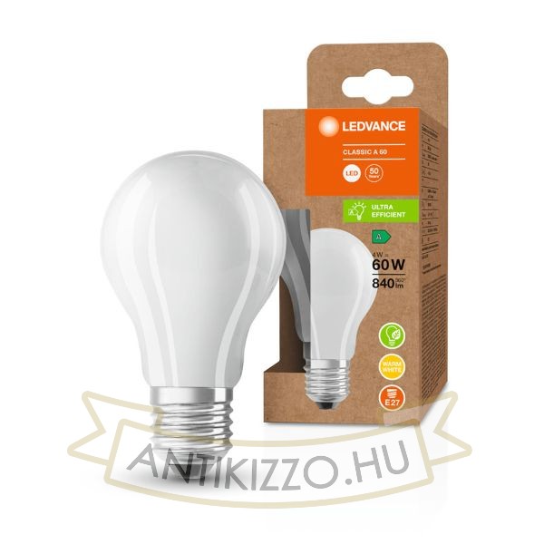 OSRAM ULTRA ECONOMY 210lm/W Classic A   matt 230V E27 LED EQ60  3000K