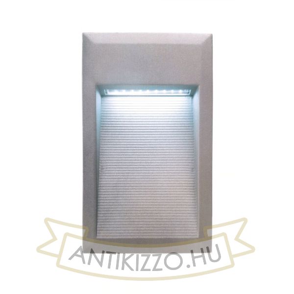 ALBERTO süllyesztett lámpa ezüstszürke 230V LED 1W IP54 5500k