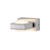 BULFLAT II fali lámpa ezüstszürke szatén üveg 230V/12V G4 20W IP44