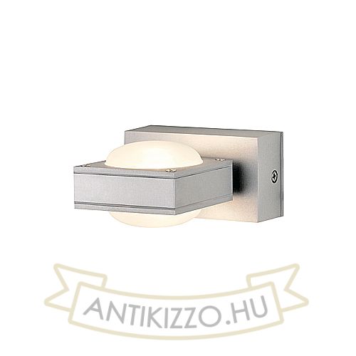BULFLAT II fali lámpa ezüstszürke szatén üveg 230V/12V G4 20W IP44