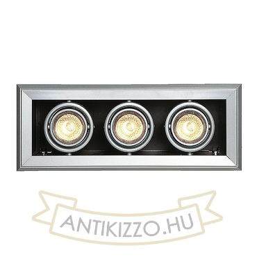 AIXLIGHT MOD 3 GU10 süllyesztett lámpa ezüstszürke 230V GU10 3x50W