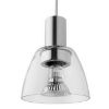 BIZZO függő lámpa  tiszta üveg/alumínium 230V LED E14 15W
