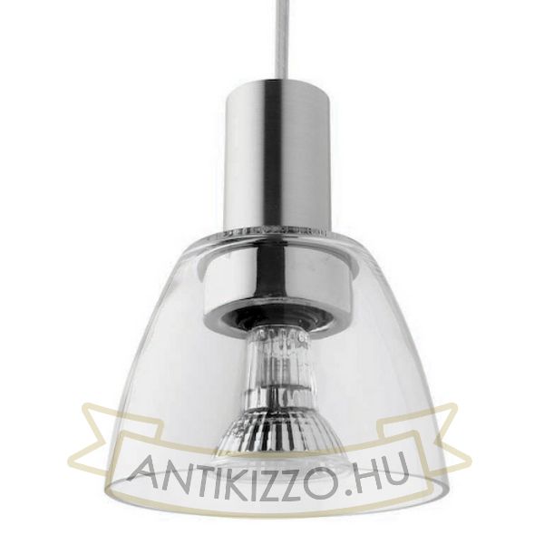 BIZZO függő lámpa  tiszta üveg/alumínium 230V LED E14 15W