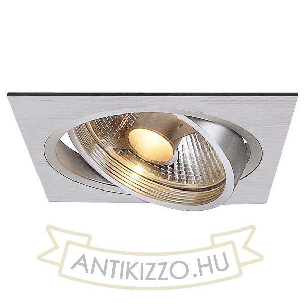 NEW TRIA SQ I ES111 süllyesztett lámpa szálcsiszolt alumínium 230V GU10 75W