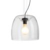 ORLANDO 35 függő lámpa tiszta üveg/fekete 230V LED E27 24W