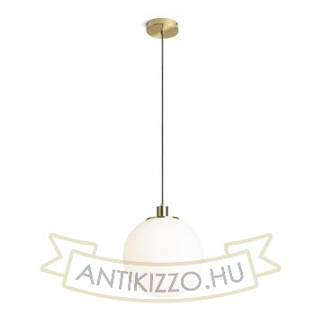 BOULDER 30 függő lámpa opál üveg/szálcsiszolt sárgaréz 230V LED E27 15W