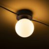 VELA V mennyezeti lámpa fekete opál üveg 230V LED G9 5x6W