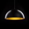 GLADYS 40 függő lámpa fekete/aranysárga 230V LED E27 30W