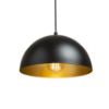 GLADYS 30 függő lámpa fekete/aranysárga  230V LED E27 15W
