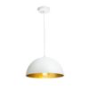 GLADYS 30 függő lámpa fehér/aranysárga  230V LED E27 15W