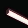 LED PROFILE H felületre szerelhető 1m fekete matt akrilát/alumínium 