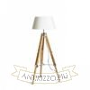 ALVIS/AMBITUS 46 állólámpa fehér bambusz/króm 230V LED E27 15W