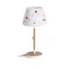 KEITH/DELISA asztali lámpa USB-vel fehér gombok/bükk 230V LED E27 11W