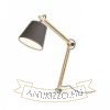 NIZZA asztali lámpa Polycotton fekete/fa 230V LED E14 7W