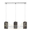 LIZ III 60 függő lámpa fekete üveg/króm 230V LED E27 3x15W