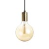 ARAQ függő lámpa  szálcsiszolt sárgaréz/fekete 230V LED E27 15W
