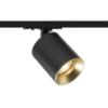 DARIO egyfázisú áramkörös sínre fekete szálcsiszolt sárgaréz 230V LED GU10 9W