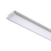 LED PROFILE A süllyesztett 1m  alumínium/tej akril 