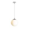 LUNA 25 függő lámpa  opál üveg/króm 230V LED E27 15W