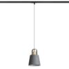 CHOUPETTE egyfázisú áramkörös sínre feketésszürke textil/fa 230V LED E27 11W