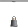 CHOUPETTE egyfázisú áramkörös sínre feketésszürke textil/fa 230V LED E27 11W