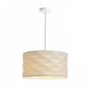 EZRA 40 függő lámpa fehér PVC/szürke  230V LED E27 15W