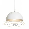 CARISSIMA 40 függő lámpa matt fehér/ezüstszürke  230V LED E27 15W