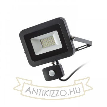 PONTA reflektor mozgásérzékelővel fekete  230V LED 30W 120° IP54  3000K