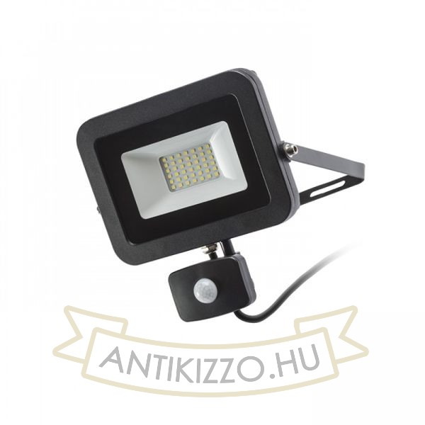 PONTA reflektor mozgásérzékelővel fekete  230V LED 30W 120° IP54  3000K
