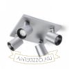 KENNY IV mennyezeti lámpa  szálcsiszolt alumínium/fekete 230V LED GU10 4x8W