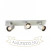 KENNY III felületre szerelhető  szálcsiszolt alumínium/fekete 230V LED GU10 3x8W