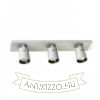KENNY III felületre szerelhető  szálcsiszolt alumínium/fekete 230V LED GU10 3x8W