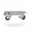 KENNY II felületre szerelhető  szálcsiszolt alumínium/fekete 230V LED GU10 2x8W