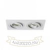 PASADENA GU10 SQ II süllyesztett lámpa  szálcsiszolt alumínium 230V LED GU10 2x7W