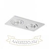 PASADENA GU10 SQ II süllyesztett lámpa  szálcsiszolt alumínium 230V LED GU10 2x7W