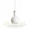PULIRE RD függő lámpa  opál üveg/fa/króm 230V LED E14 6W