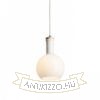 PULIRE RD függő lámpa  opál üveg/fa/króm 230V LED E14 6W