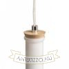 PULIRE RD függő lámpa  opál üveg/fa/króm 230V LED E14 6W